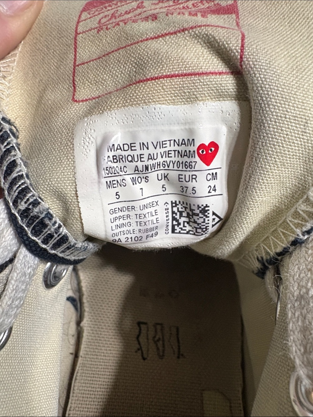 Converse Comme des Garcons high top sneakers - Picture 7 of 9